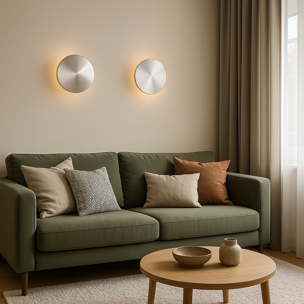 Modern round LED wall lamp with up and down lighting