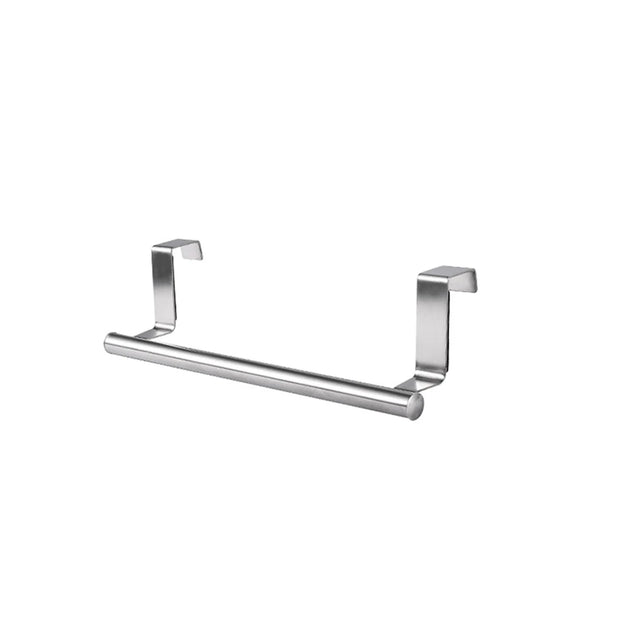 Stainless steel over-cabinet towel rack Silver