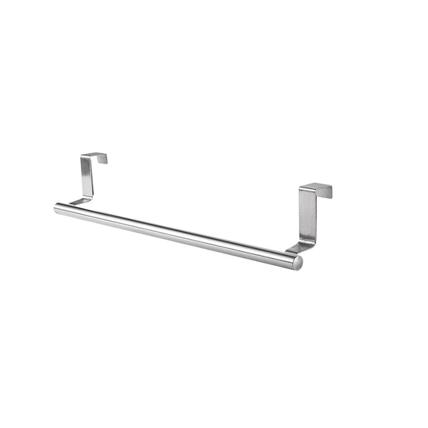 Stainless steel over-cabinet towel rack Silver