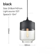 NoirGlow™ Combined Metal-Glass Pendant Lights