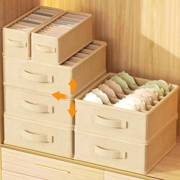 Foldable drawer organizer for underwear, bras, and socks