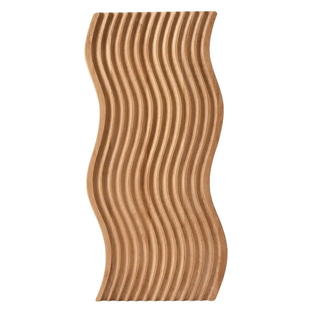 Wave-Shaped Wooden Serving Tray