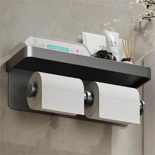 Rust-free aluminum toilet paper holder – single & double