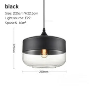 NoirGlow™ Combined Metal-Glass Pendant Lights