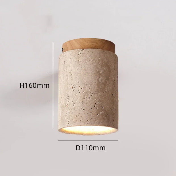 Modern Travertine Ceiling Lamp 16 cm