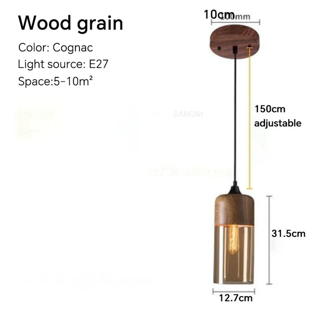 NoirGlow™ Combined Metal-Glass Pendant Lights