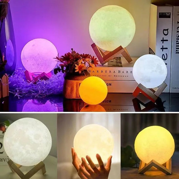 LunaLite® Moon Glow Lamp LED Light With Battery Powered