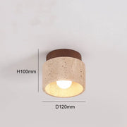 Moderne Deckenlampe aus Travertin 10 cm