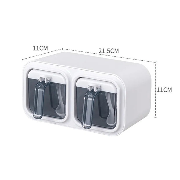 Wall-Mounted Spice Organizer – Space-Saving Kitchen Storage WHITE Box