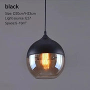 NoirGlow™ Combined Metal-Glass Pendant Lights