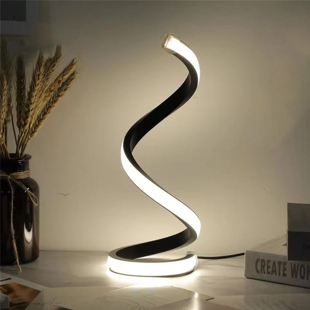 LED Night Light Spiral Table Lamp Modern Bedside Lamps Dimmable Night Lamp Office Living Room Bedroom Decoration Night Lights