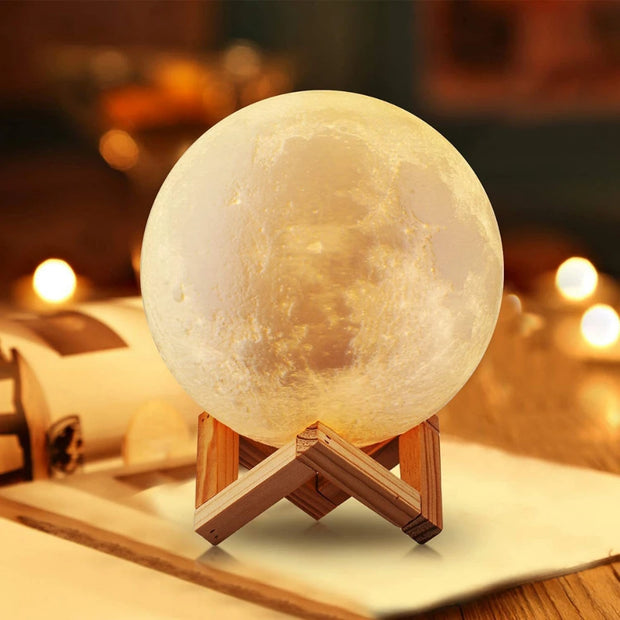 LunaLite® Moon Glow Lamp LED Light With Battery Powered