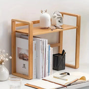 Multi purpose desk organizer compact bookshelf and storage rack