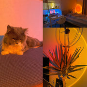 Led sunset projector lamp with 16 colors and remote control for bedroom, living room or photo backdrop