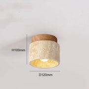 Modern Travertine Ceiling Lamp 10 cm