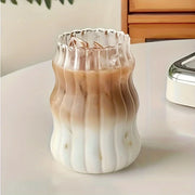 Heat-resistant glass tumblers set for tea, coffee, juice, and beer