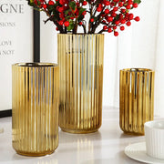 Elegant Nordic Ceramic Vase – Gold-Accented Floral Arrangement Pot for Stylish Home Decor