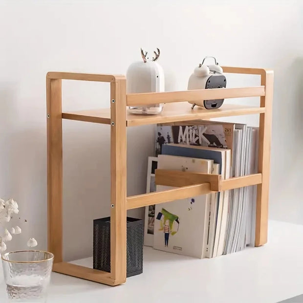 Multi purpose desk organizer compact bookshelf and storage rack