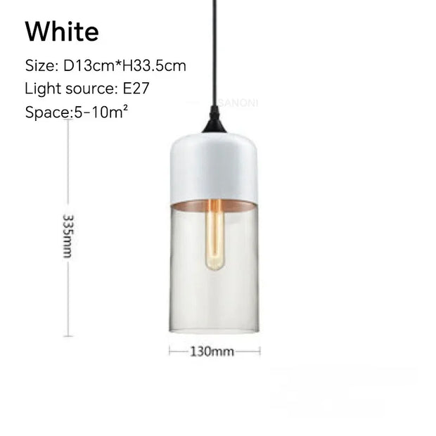 NoirGlow™ Combined Metal-Glass Pendant Lights