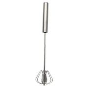 Stainless steel rotary whisk with semi-automatic