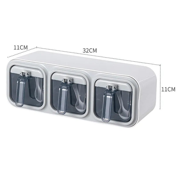 Wall-Mounted Spice Organizer – Space-Saving Kitchen Storage GRAY Box