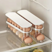 Automatic rolling egg holder for easy storage