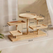 Multi tier wooden ladder shelf stylish display and storage rack