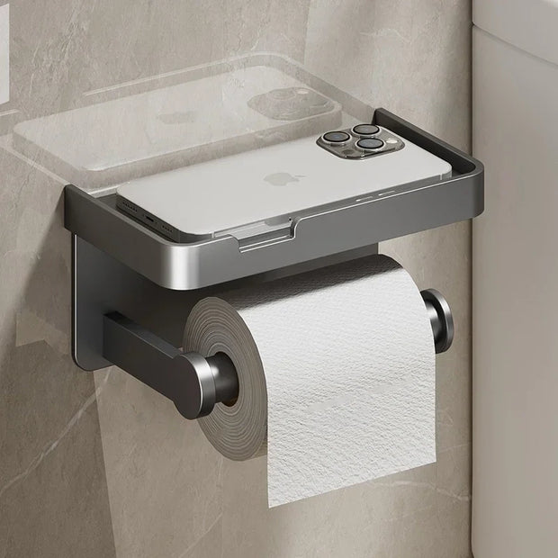 Rust-free aluminum toilet paper holder – single & double