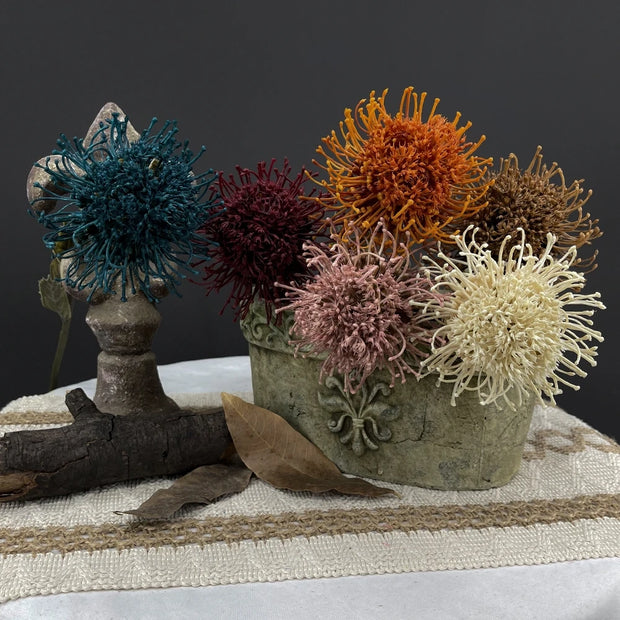 Artificial ball leucospermum flower