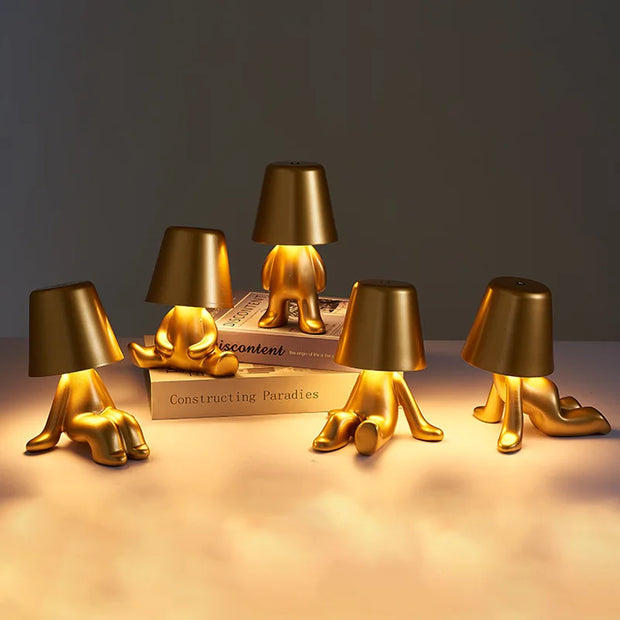 ArcLume® Golden thinker table lamp