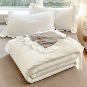Summer bubble quilt with soybean fiber filling – lightweight cooling blanket for single bed