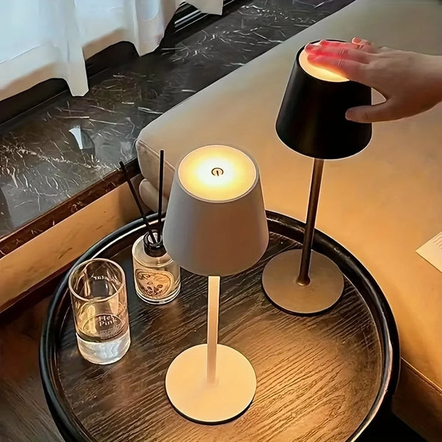 Classic style LED table lamp with adjustable brightness and touch control