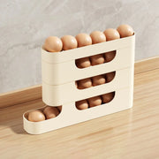 Stackable rolling egg storage rack