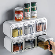 Wall-Mounted Spice Organizer – Space-Saving Kitchen Storage GRAY Box