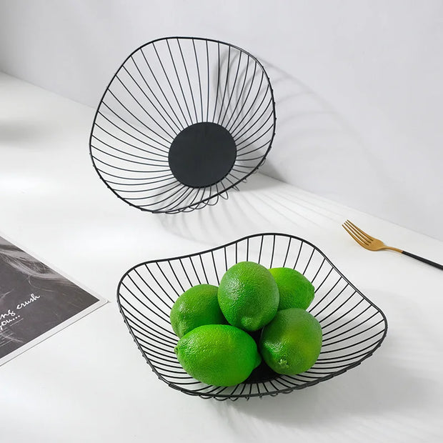 Modern metal wire storage basket