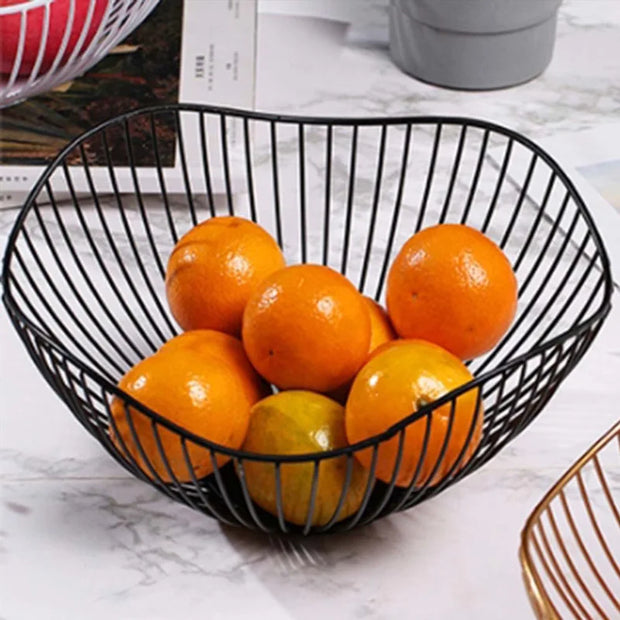 Modern metal wire storage basket