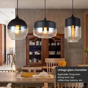 NoirGlow™ Combined Metal-Glass Pendant Lights