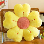 Flower-shaped plush throw rillow