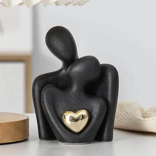 Modern love couple sculpture