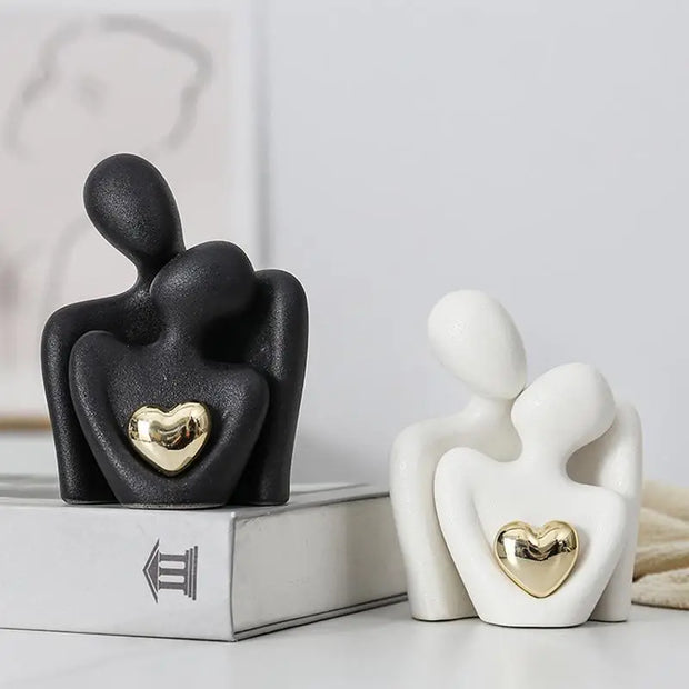 Modern love couple sculpture