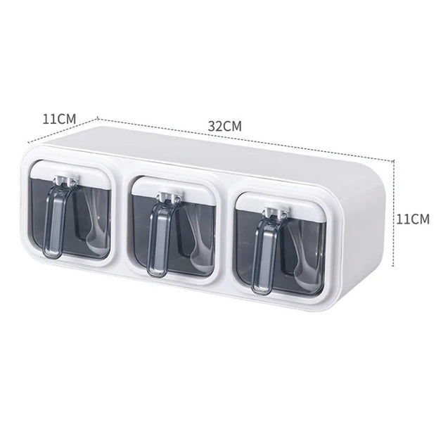 Wall-Mounted Spice Organizer – Space-Saving Kitchen Storage WHITE Box