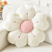 Flower-shaped plush throw rillow