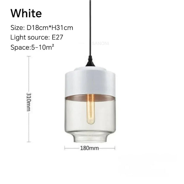 NoirGlow™ Combined Metal-Glass Pendant Lights