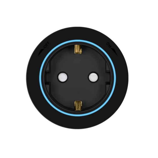 Premium Socket Black - Aluminium rim - Blue Led